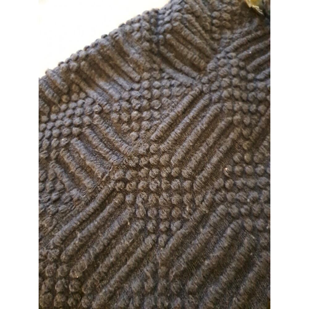 C15 International Concepts Sweater Poncho Size L/XL Navy Blue Geometric - Picture 5 of 6